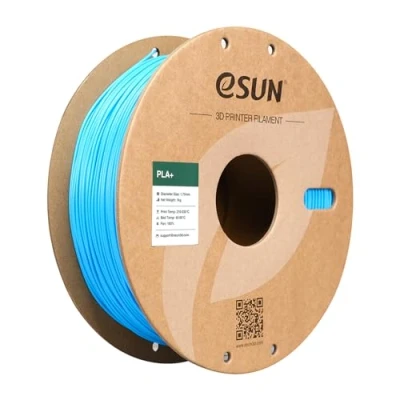 Imagen de eSUN Filamento PLA+ 1.75mm, Mejorado Tenacidad Impresora 3D PLA Plus, Precisión Dimensional +/ 0.03mm, 1KG Carrete (2.2 LBS) para de Impresión 3D, Azul Claro