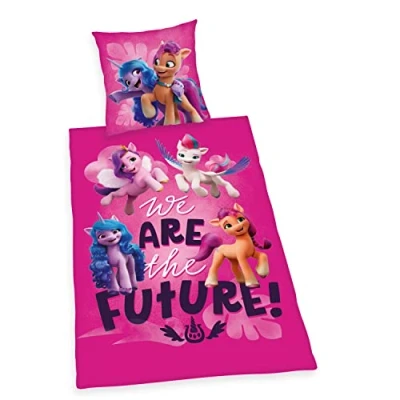 Imagen de Herding My Little Pony Duvet Cover Set Juego de Ropa Cama, Rosa, 135 x 200 cm