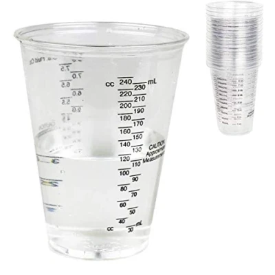 Imagen de CANOPUS Profesional Vasos Medidores Pintura 25PC, 300cc, Mezcladores de Plastico Para Epoxi y Resina, Pintura, Medidor Mezcla Proyectos Arte, Automoción