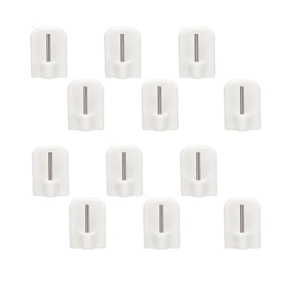 Imagen de Lmyzcbzl Ganchos Adhesivos, 12 Piezas Adhesivos Cortinas, para Barra de Cortina, Autoadhesivos, Autoadhesivos Varillas