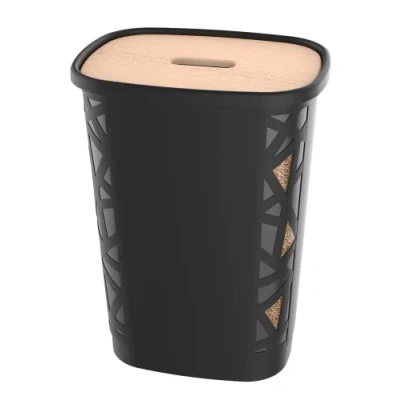 Imagen de EDA Baúl para Pellets Jura Montania XL con ruedas 70 L 45 kg de Negro, 010482 NO, 49,6 x 37,9 66,4 cm