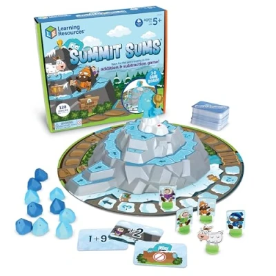 Imagen de Learning Resources LER5026 sumas y restas Summit Sums, niños, 5+, Juego de Mesa matemáticas para 2 4 Jugadores, Multicolor, M (LER5026)
