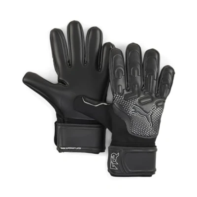 Imagen de PUMA Guantes de portero FUTURE Match 10 Black Silver Metallic ┃Guantes unisex para todas las edades
