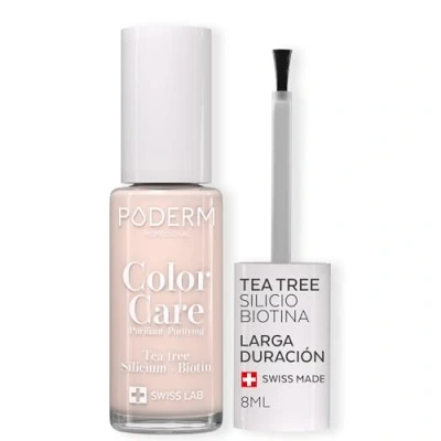 Imagen de PODERM ESMALTE DE UÑAS TEA TREE PARA HONGOS COLOR ROSA PÁLIDO TRATAR LAS AMARILLAS/DAÑADAS Previene y trata CUIDADO 2 IN 1 FÓRMULA ÚNICA Hecho en Suiza