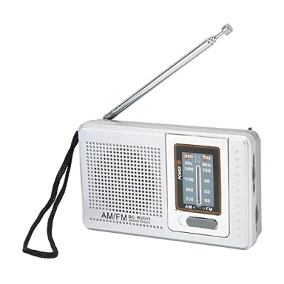 Imagen de VBESTLIFE Radio Am FM, de Bolsillo Portátil con Altavoz Integrado, Reproductor Música para Viajes Al Aire Libre Emergencia