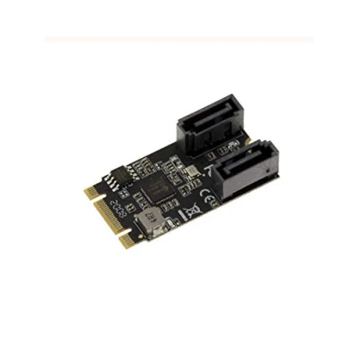 Imagen de Kalea INFORMATIQUE Tarjeta controladora M.2 (M2 NGFF) PCIe M o B+M Key de 2 Puertos SATA 3.0 a 6 Gbps con chipset JMB582