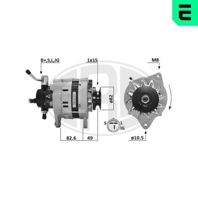 Imagen de ERA 209670A Alternador 14V 80A OPEL: Monterey A, Frontera A SUV, Sport SUV Cabrio