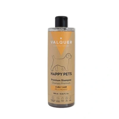 Imagen de Valquer Champú Premium para Perros Rizos con Pantenol y Aceite de Pepita UVA. Perro. Champu Gatos 400 ml. (Pelo Rizado)