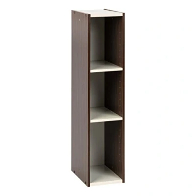 Imagen de Iris Ohyama Estantería Espacio Ahorrador de 3 Niveles Delgado, Marrón Ajustable, Multiuso, Modular, para Sala, Oficina, Habitación, Organizadora, Librería, Montaje Fácil, UB 9020