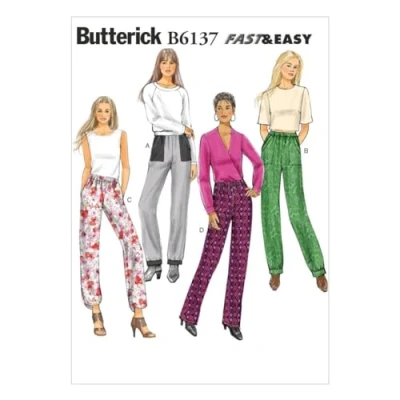 Imagen de BUTTERICK B6137 Costura para Confeccionar Blusas, Trajes, Vestidos, Moda, BTK 6137 A5 (6 14) Deu. Gr. 32 40