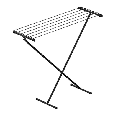 Imagen de Rörets Tendedero compacto negro Gancho de almacenamiento práctico y estable ocupa poco espacio 90 x 32 83 cm 5,5 m superficie seca Calidad la marca soporte seco más fuerte