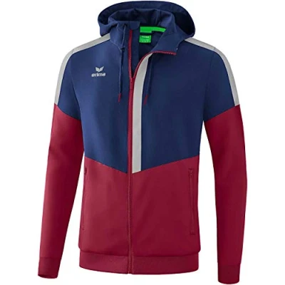 Imagen de ERIMA Squad Track Top Tracktop con Capucha, Unisex, New Navy/Bordeaux/Silver Grey, XXL