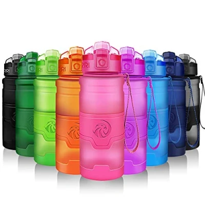Imagen de Botella de Agua Deportiva a Prueba Fugas Sin BPA Tritan Reutilizable Plástico Ecológico Botellas 1000ml/700ml/500ml,con Filtro Para Niños Adulto,Apertura con un Solo botón Yoga,Viajes,Colegio
