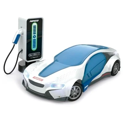 Imagen de Ninco Coche teledirigido EV Sky con batería de Litio y estación Carga Funcional, Concept Car Luces Delanteras traseras, Conector USB C, A Partir 6 años (NH93196)