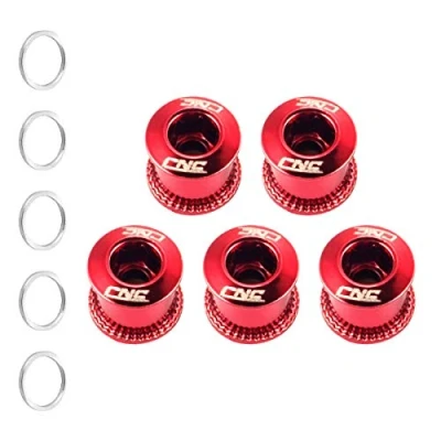 Imagen de EASTERN POWER 5 Set Tornillos Plato Bicicleta, Platos MTB,Tornillos Bici para Doble Shimano/Sram,Rojo