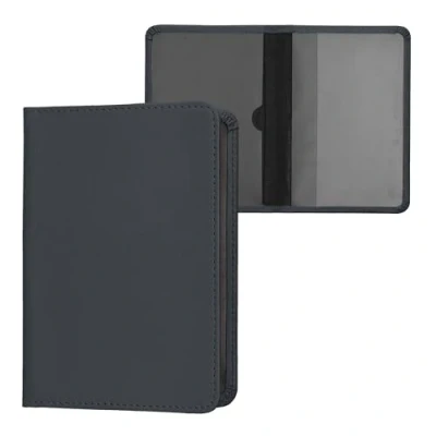 Imagen de kwmobile Funda para permiso de circulación coche cuero sintético Con espacio tarjetas 9.2 x 13 CM doblado gris azulado