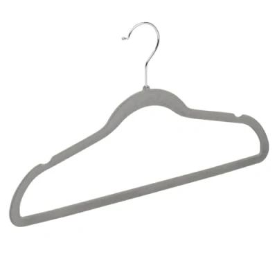 Imagen de COM FORT HOUSE Percha Terciopelo Color Gris Antideslizantes y Resistentes Perchas para Ropa Ideal Chaquetas, Pantalones o Blusas Diseño Elegante 40 Unidades