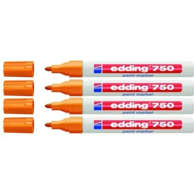 Imagen de edding Marcador 750 Industrie, 2 4 mm (4 unidades), color naranja