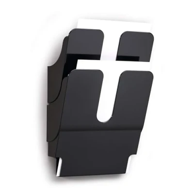 Imagen de Durable 1709008060 Juego de dispensadores folletos FlexiPlus 2 A4, 1 juego, negro