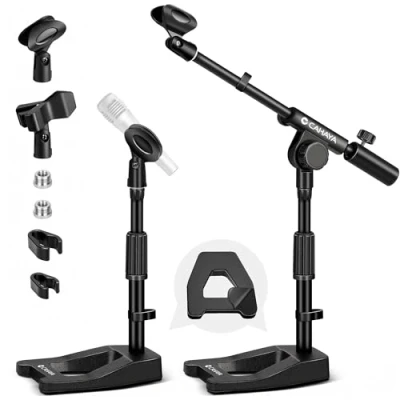 Imagen de CAHAYA Ultraestable Soporte Micrófono Sobremesa de con Capacidad Carga 4000g Altura Ajustable Incluyendo Adaptador Rosca 3/8&quot; a 5/8&quot;