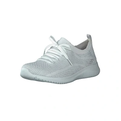 Imagen de Skechers Saludos Ultra Flex, Zapatillas Mujer, Blanco Y Plateado, 38 EU