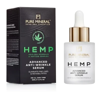 Imagen de Pure Mineral Elixir Anti Arrugas Avanzado con Cáñamo Minerales del Mar Muerto, Aceite de Cáñamo, Reduce las Profundas Sin siliconas, sulfatos, parabenos 30ml