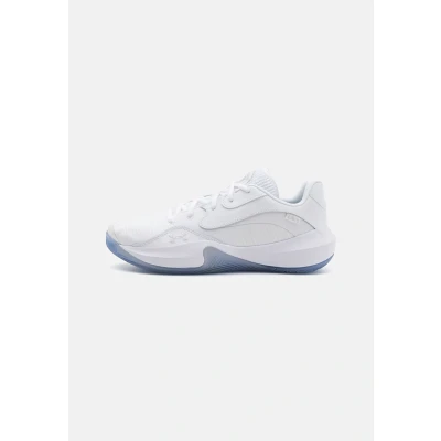 Imagen de Under Armour Lockdown 7 LOW Zapatillas de baloncesto, Hombre, Talla: 47.5, White/metallic silver Piel imitación/tela