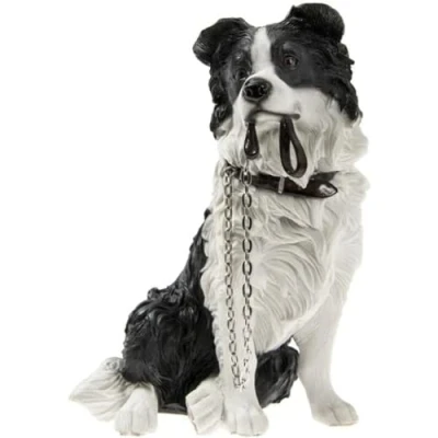Imagen de Lesser and pavey LP08278 Figura Sitting Border Collie Walkies 1 pieza 15x9x17 cm Accesorio, Multicolor, h17cm