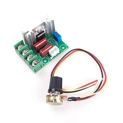 Imagen de ANGEEK 2000W AC 50 220V 25A Regulador de Velocidad SCR tensión del Motor Regulable Atenuador LED Termostato