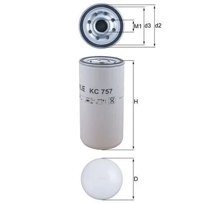 Imagen de MAHLE ORIGINAL KC 757 Filtro Combustible enroscable