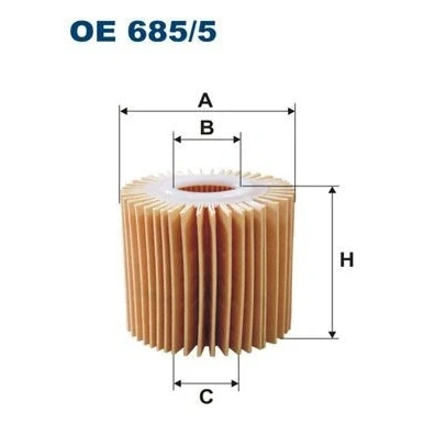 Imagen de FILTRON OE 685/5 Filtro de aceite Cartucho filtrante TOYOTA: Auris Hatchback, Yaris II III Hatchback
