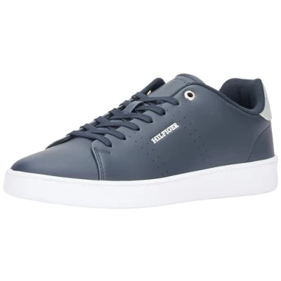 Imagen de Tommy Hilfiger Hombre Sneaker Suela Cupsole Court Leather Cup Zapatillas, Azul (Desert Sky), 40 EU