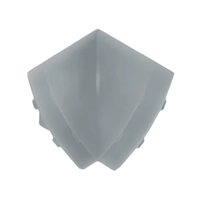 Imagen de DQ PP Listón angular, esquina interior, titanio, 23 x mm, PVC. Moldura para encimera de cocina, remates pared o tableros mesa