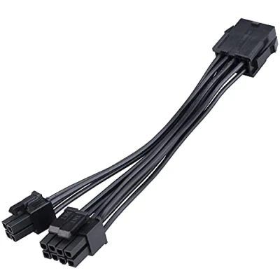 Imagen de Akasa Cable adaptador de corriente 8 pines a + 4 Convierte ATX PSU conectores alimentación Negro 15 cm AK CBPW22