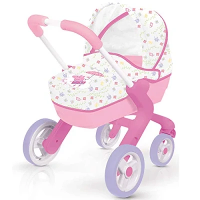 Imagen de Smoby Cochecito Pop Pram Peppa Pig para Muñecos Bebé, Ruedas Direccionables, Licencia 100% Oficial, A Partir de 18 Meses (7600251306)