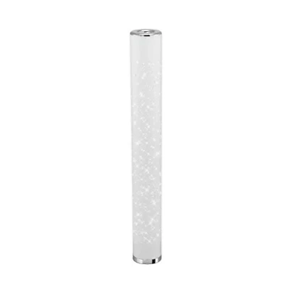 Imagen de BRILONER Leuchten lámpara de pie LED, efecto estrella, incluye interruptor cable, 12 vatios, 1000 lúmenes, 3000 Kelvin, blanco cromo, 1035x130 mm (HxD) (1378 016)