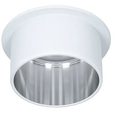 Imagen de Paulmann 93384 Luminaria empotrable LED Gil 3 Step Dim redonda incl. 1x6 W regulable blanco mate, acero foco empotr. aluminio 2700 K Coin