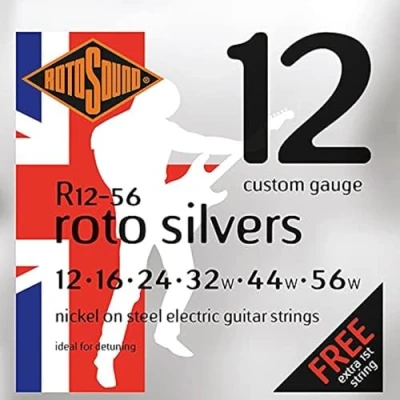 Imagen de Rotosound Roto guitarra eléctrica niquelada juego Custom galga 12 56 R12