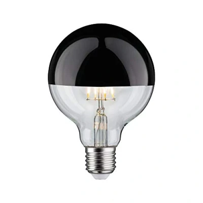 Imagen de Paulmann 28677 lámpara LED filamento g95 6. vatios bombilla cúpula espejo negro cromo 2700 k blanco cálido regulable e27.