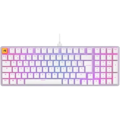 Imagen de Glorious gaming GMMK 2 Full Size (96%) Teclado mecánico, carcasa de aluminio, personalizable, keycaps dobles, switches Fox, RGB, distribuciones QWERTY español Blanco