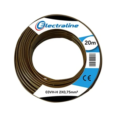Imagen de Electraline 10714 piattina divisibile 03vh h, sezione 2x0.75 mm, 20 mt, oro