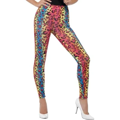 Imagen de Smiffys Mallas con estampado leopardo neón