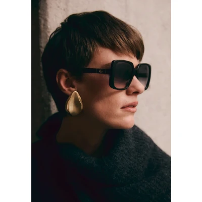 Imagen de Gucci GG Oversized Square Acetate Sunglasses Gafas de sol, Mujer, Talla: 56, Black/grey