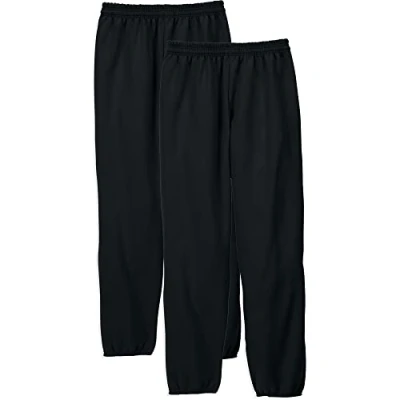 Imagen de Hanes Men&#039;s Ecosmart Fleece Sweatpant, Black, Medium (Pack of 2)