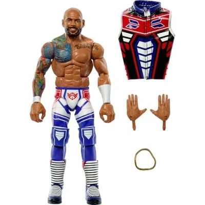 Imagen de Mattel WWE Elite Figura de acción y accesorios, 15.2 cm coleccionable con 25 puntos articulación, aspecto realista manos intercambiables