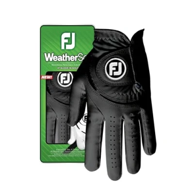 Imagen de FootJoy WeatherSof Guante de Golf para Hombre, Color Negro, Talla S