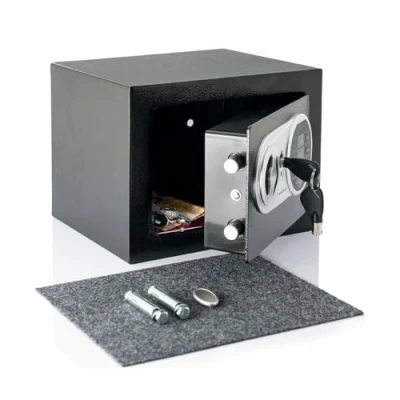 Imagen de InnovaGoods® Caja Fuerte con Cerradura Electrónica, de Seguridad Teclado, Perfecta para Hogar, Oficina, Hotel ideal Almacenar Joyería, Dinero en Efectivo, Documentos.