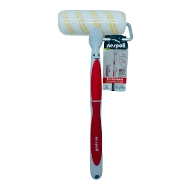 Imagen de Nespoli Rodillo de Pintura Antigota 18 cm, con Alargo, Mango Telecópico 36 cm a 77 Ideal Para Pintar Paredes y Techos