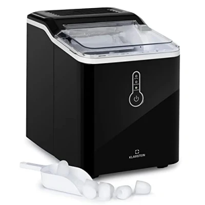 Imagen de Klarstein Maquina de Hielo para Casa 1,5L, Ice Maker Encimera 12 kg, Hacer Cubitos Grandes Doméstica con Panel Táctil y Sistema Fácil Limpieza, Función Rápida