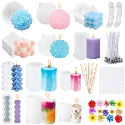 Imagen de YUTUY Moldes para Velas Kit de Silicona Artesanal Hecho a Mano Decoración del Hogar y Manualidades